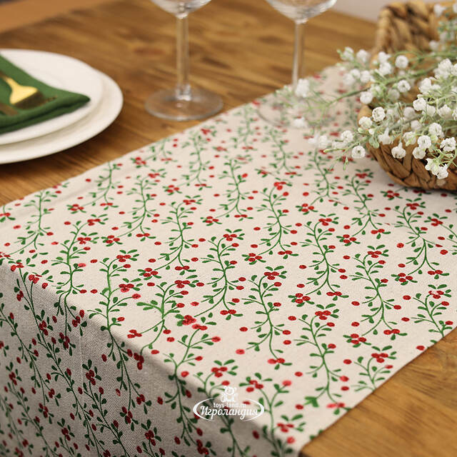 Дорожка для стола Аригано: Брусничный Сбор 150*32 см Kaemingk