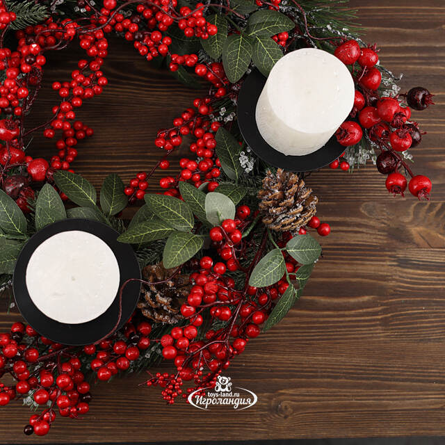 Декоративный подсвечник - венок Брунеаль 50 см Edelman