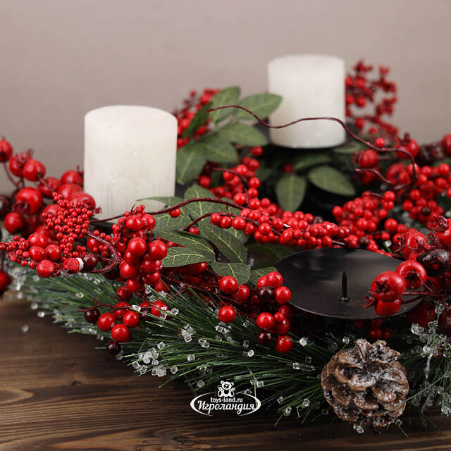 Декоративный подсвечник - венок Брунеаль 50 см Edelman