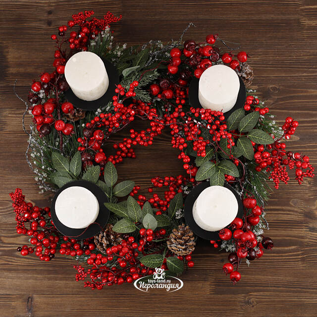 Декоративный подсвечник - венок Брунеаль 50 см Edelman