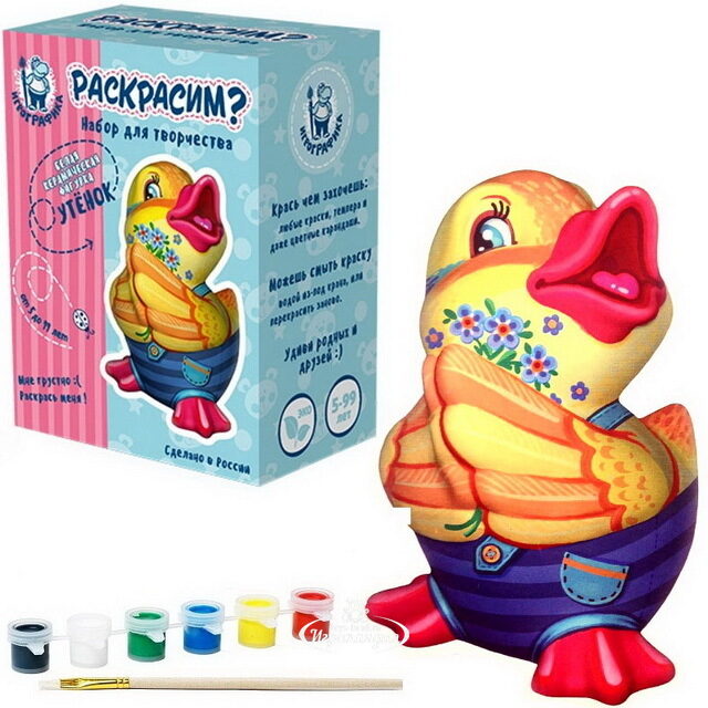Керамическая фигурка для раскрашивания "Утенок" Игрографика