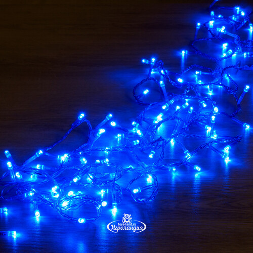 Светодиодная гирлянда для дома 100 синих LED ламп 5 м, синий ПВХ, IP20 Snowhouse