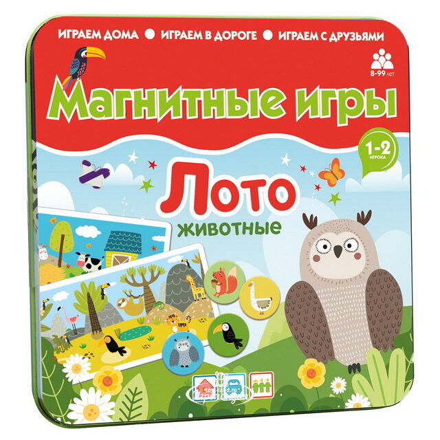 Магнитная настольная игра Лото Животные Bumbaram