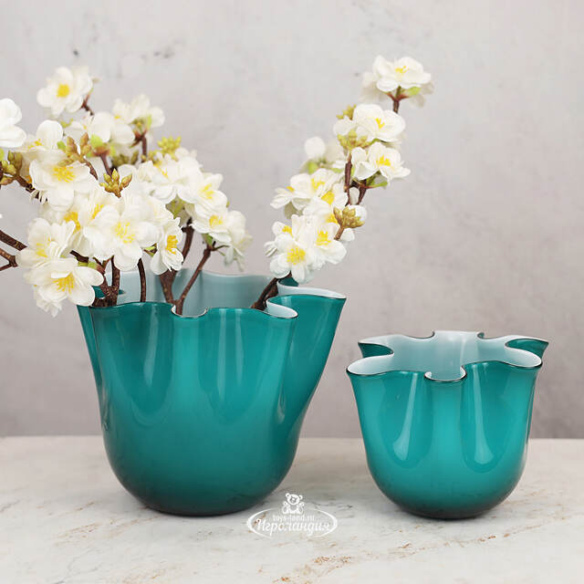 Декоративная ваза Алеберта 14 см бирюзовая EDG