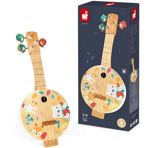 Музыкальная игрушка Банджо 45 см, дерево Janod