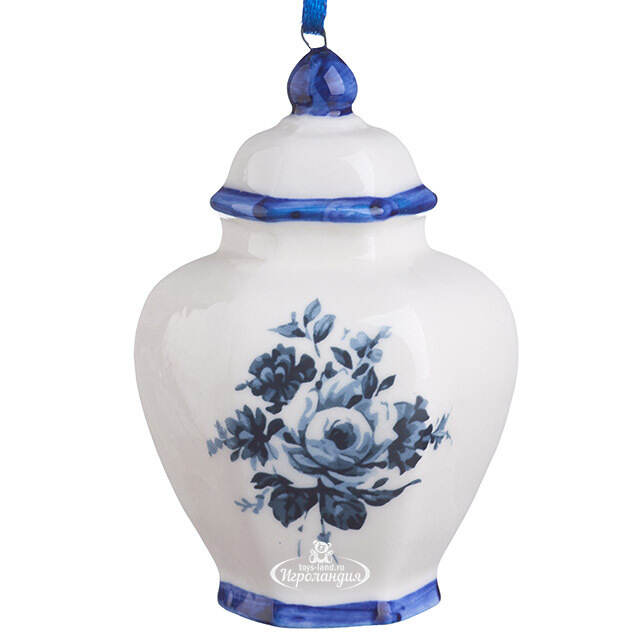 Елочная игрушка из фарфора Ваза Tyaire 9 см, подвеска Kurts Adler