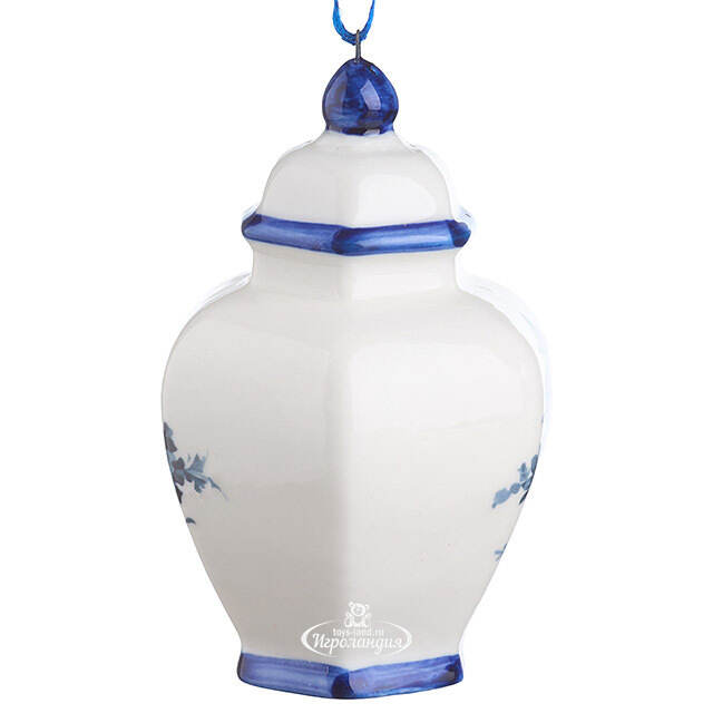 Елочная игрушка из фарфора Ваза Tyaire 9 см, подвеска Kurts Adler