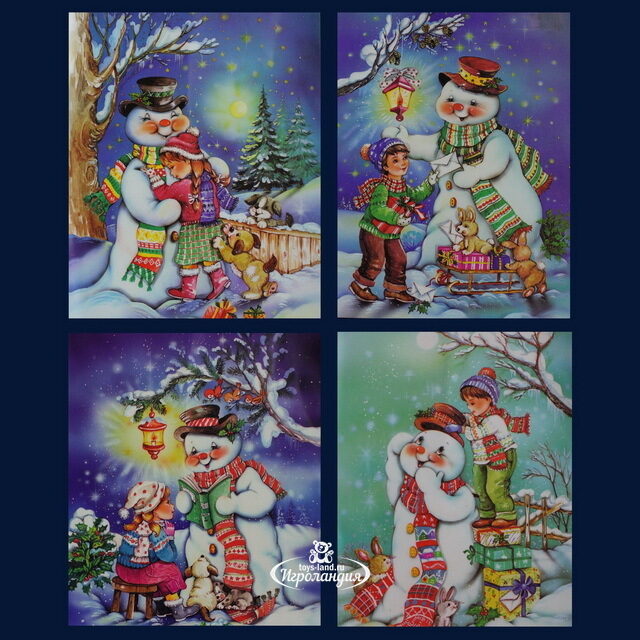 Наклейки на окна Merry Christmas 42*30 см, 4 шт Peha