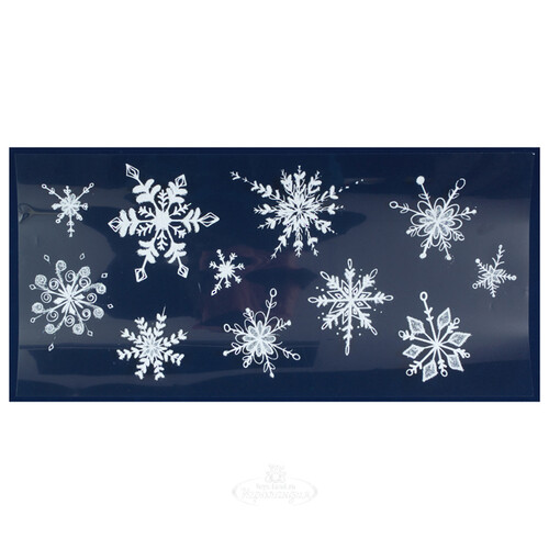 Наклейки для окна Ажурные Снежинки 49*23 см Peha