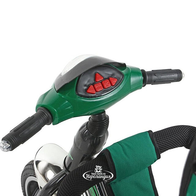 Велосипед "Trike Power Race" с ручкой и тентом, зеленый, надувные колеса TRIKE (Трайк)