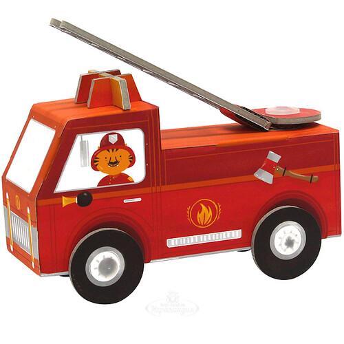 3D игрушка-конструктор "Пожарная машина", картон Krooom