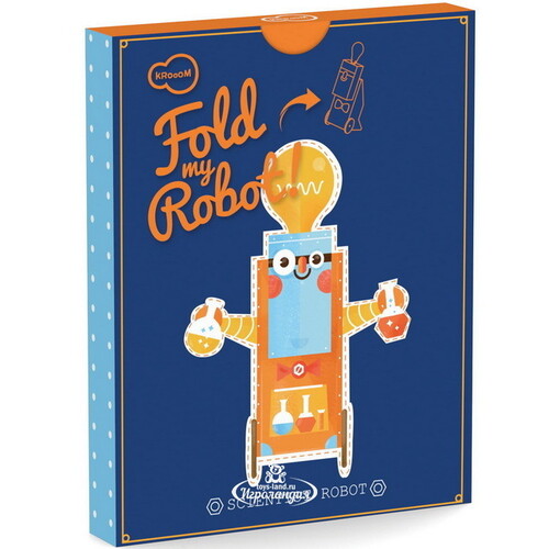 3D игрушка-конструктор "Робот ученый", картон Krooom
