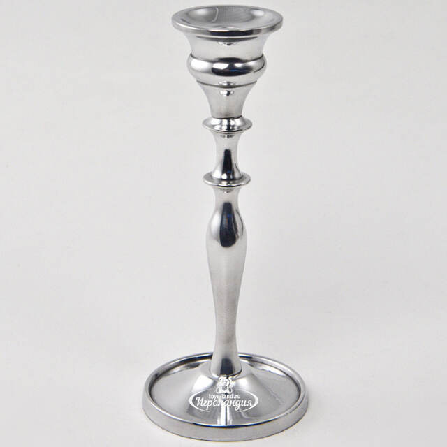 Декоративный подсвечник на 1 свечу Андерс 20 см, серебряный Swerox