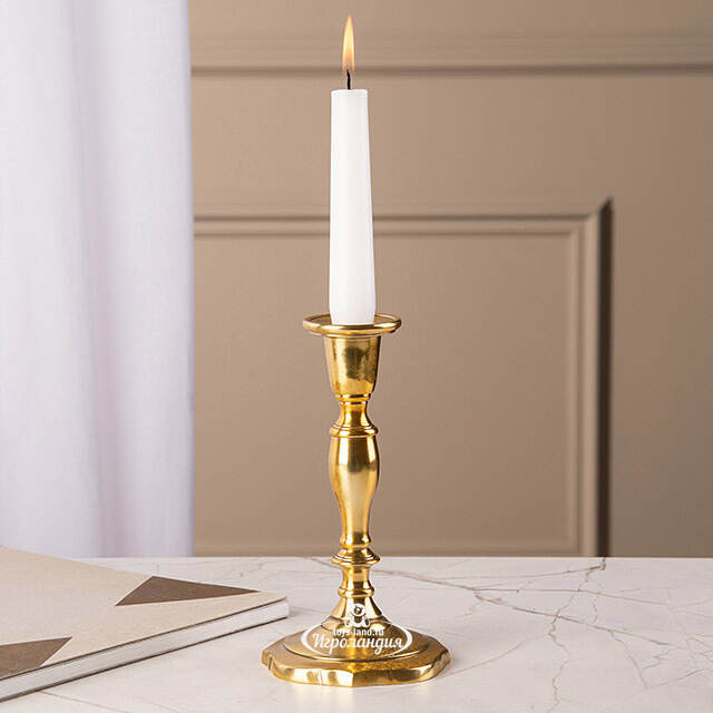 Декоративный подсвечник на 1 свечу Виллиам 18 см, золотой Swerox