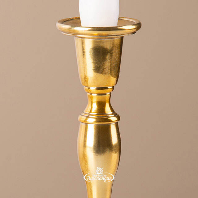 Декоративный подсвечник на 1 свечу Виллиам 18 см, золотой Swerox