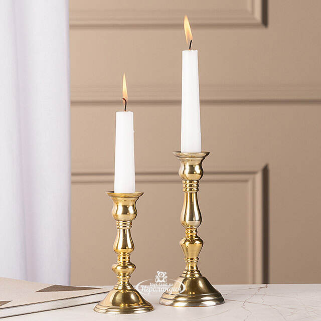 Декоративный подсвечник на 1 свечу Юхан 14 см, золотой Swerox