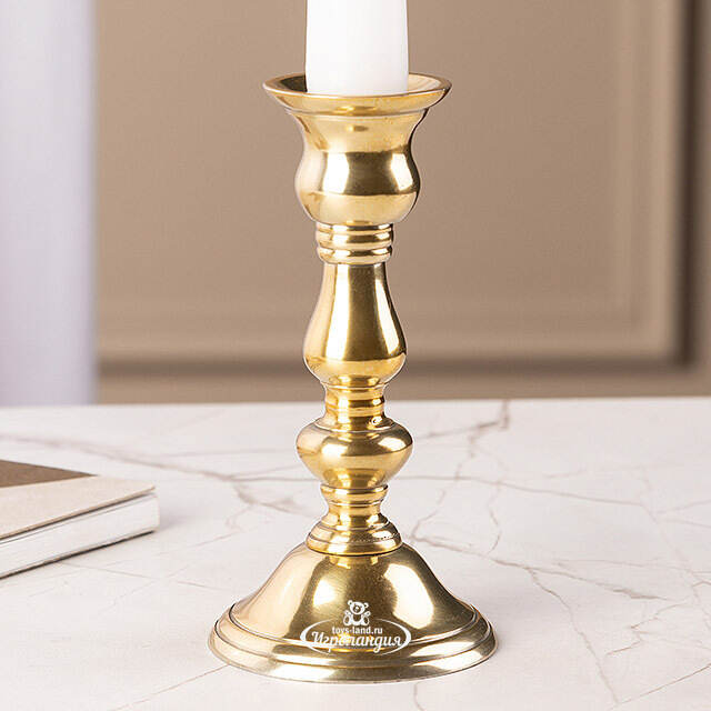 Декоративный подсвечник на 1 свечу Юхан 14 см, золотой Swerox