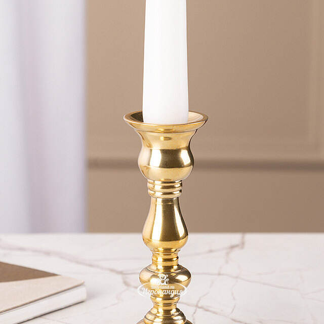 Декоративный подсвечник на 1 свечу Юхан 14 см, золотой Swerox