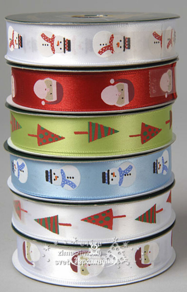 Лента атласная с рисунком, 2,7м*1,6см