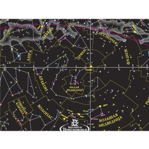 Карта Звездного неба 101*69 см в тубусе Globen