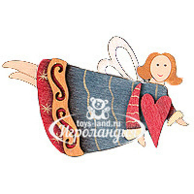 Магнит Фея с ажурными крылышками в синем платье 6*9 см Holiday Classics