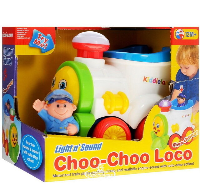 Развивающая игрушка Забавный паровозик, 16 см Kiddieland