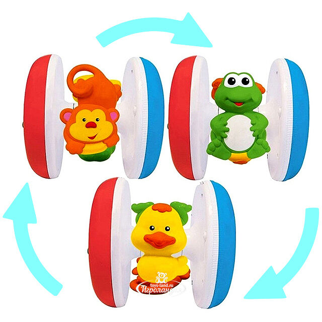 Музыкальная каталка Вертушка с животными 14*13 см Kiddieland (Киддилэнд)