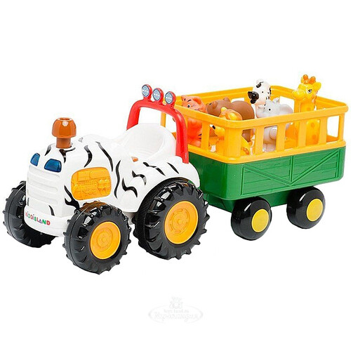 Развивающая игрушка Трактор - Сафари со светом и звуком 36*18 см Kiddieland