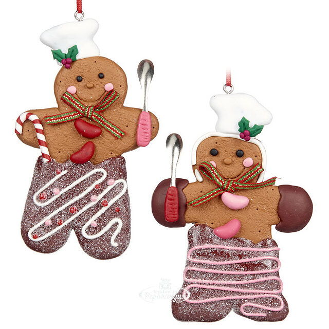 Набор елочных игрушек Пряничные поварята - Xmas Bakery 11 см, 2 шт, подвеска Goodwill