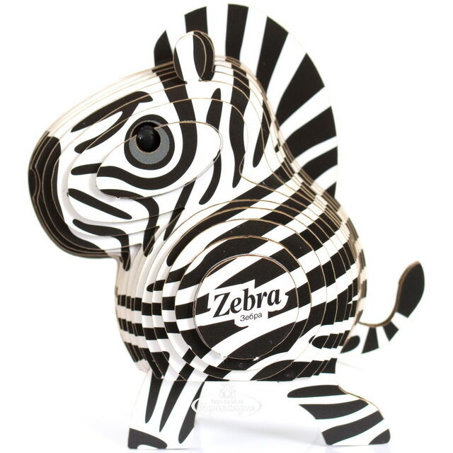 Пазл 3D Зебра 28 элементов, 9*8 см Panda Puzzle (Панда Пазл)