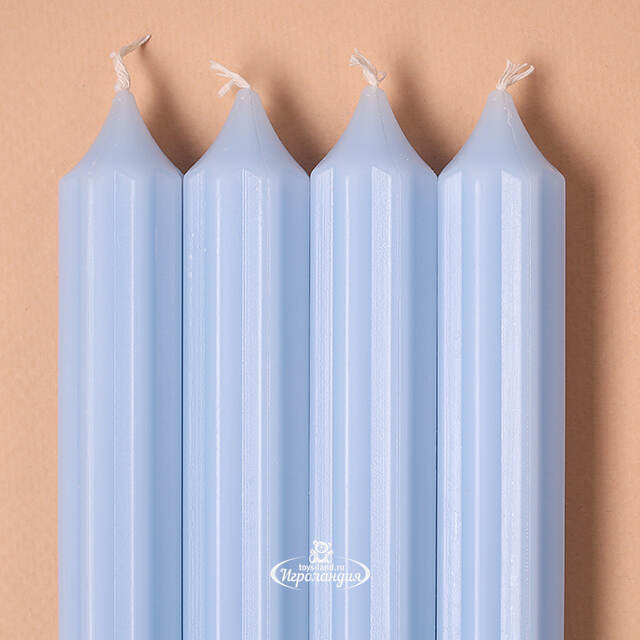 Высокие свечи 30 см Астерия светло-голубые, 4 шт Candleslight
