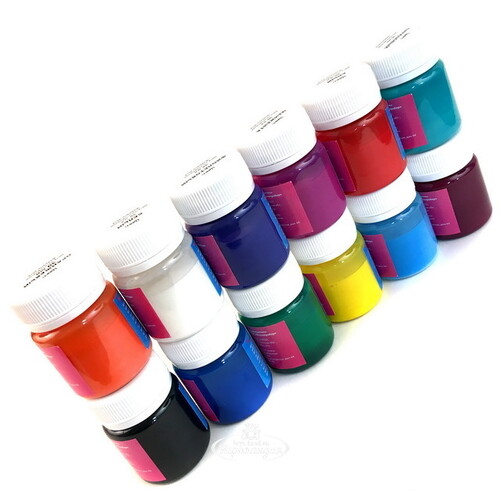 Набор красок для рисования на воде Эбру 12 цветов Mimi