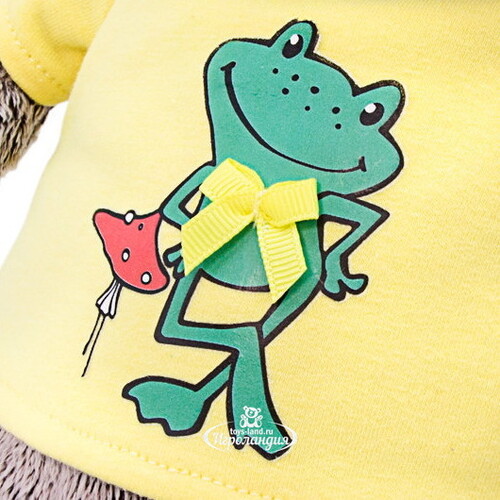 Мягкая игрушка Кот Басик в футболке с принтом Лягушонок 30 см Budi Basa