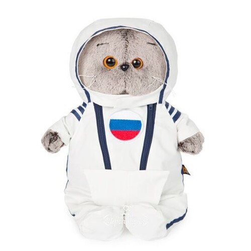 Мягкая игрушка Кот Басик в костюме космонавта 25 см Budi Basa