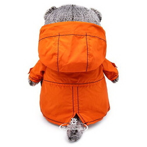 Мягкая игрушка Кот Басик в куртке с капюшоном 25 см Budi Basa