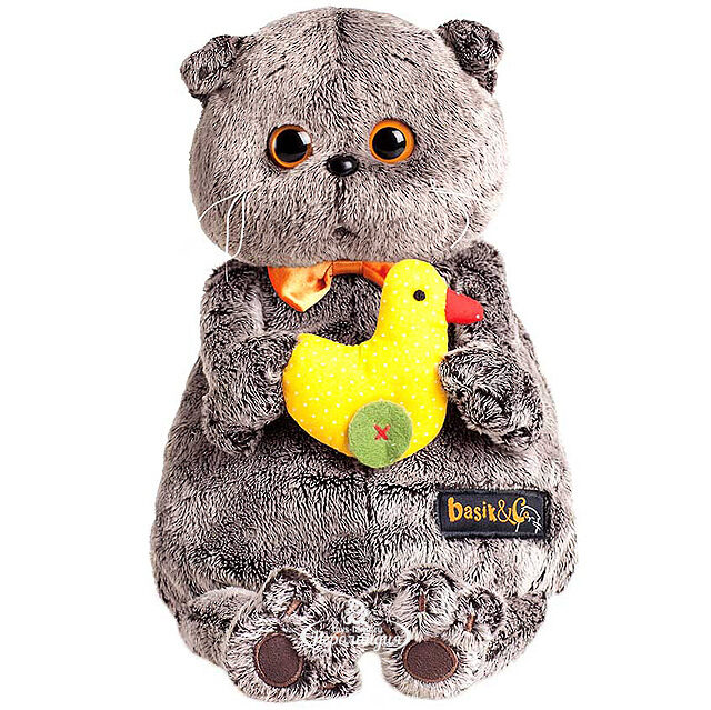 Мягкая игрушка Кот Басик с уточкой 25 см Budi Basa