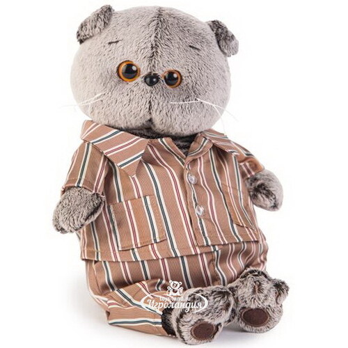 Мягкая игрушка Кот Басик в шелковой пижамке 22 см Budi Basa