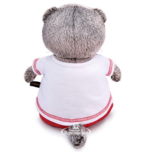 Мягкая игрушка Кот Басик в футболке с сердцем 19 см Budi Basa