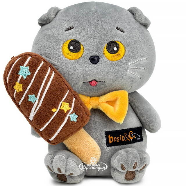 Мягкая игрушка Кот Басик - Эскимо 16 см, коллекция Эмоции Budi Basa