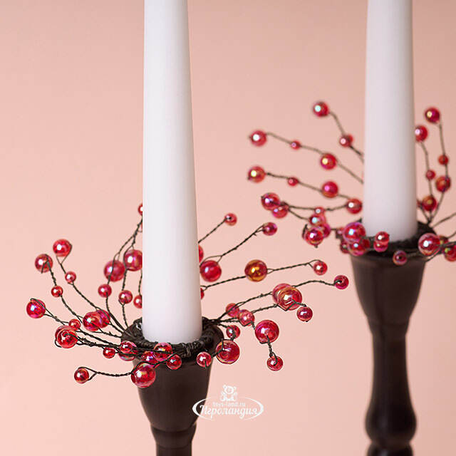 Украшение для свечи Ashberry 10 см, красный Swerox