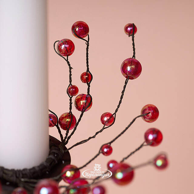 Украшение для свечи Ashberry 10 см, красный Swerox