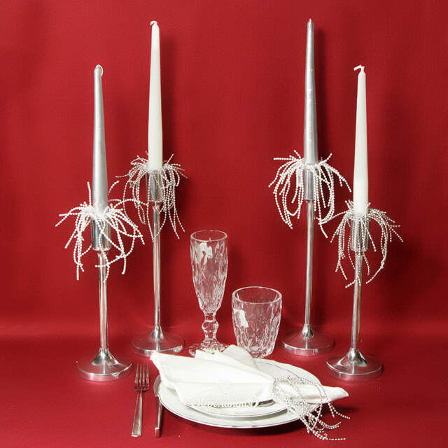 Кольцо для салфетки Ар-Деко белое Swerox