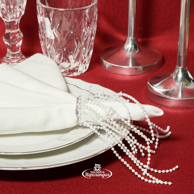 Кольцо для салфетки Ар-Деко белое Swerox