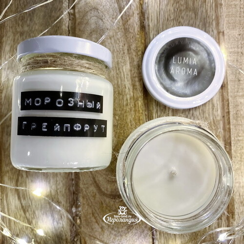 Ароматические соевые свечи Душистый Кардамон и Морозный Грейпфрут, 2 шт, 40 часов горения Lumia Aroma