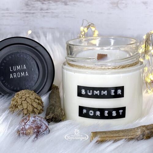 Ароматическая соевая свеча Summer Forest, 40 часов горения Lumia Aroma