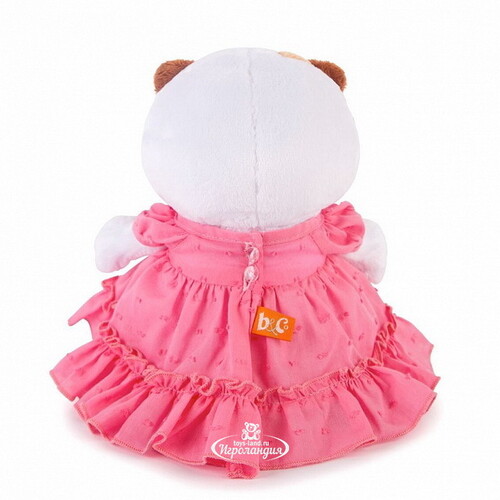 Мягкая игрушка Кошечка Лили Baby в платье с вязаным цветочком 20 см Budi Basa