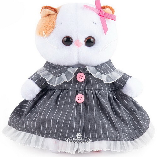 Мягкая игрушка Кошечка Лили Baby в сером платье 20 см Budi Basa