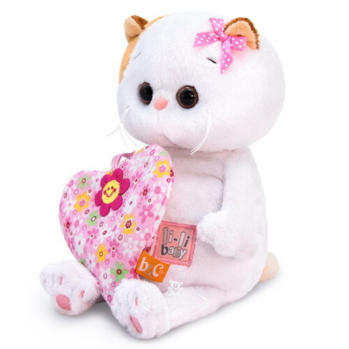 Мягкая игрушка Кошечка Лили Baby с сердечком 20 см Budi Basa