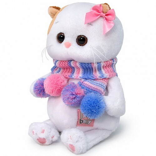 Мягкая игрушка Кошечка Лили Baby в полосатом шарфике 20 см Budi Basa