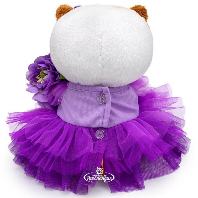 Мягкая игрушка Кошечка Лили Baby в лиловом платье и с букетом 20 см Budi Basa (Буди Баса)